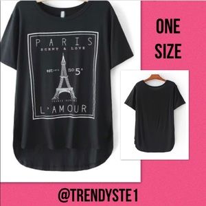 Eiffel Tower print T-shirt-ONE SIZE