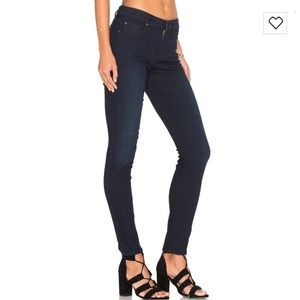 7 For All Mankind Dark Wash Mid-Rise Skinny Jeans