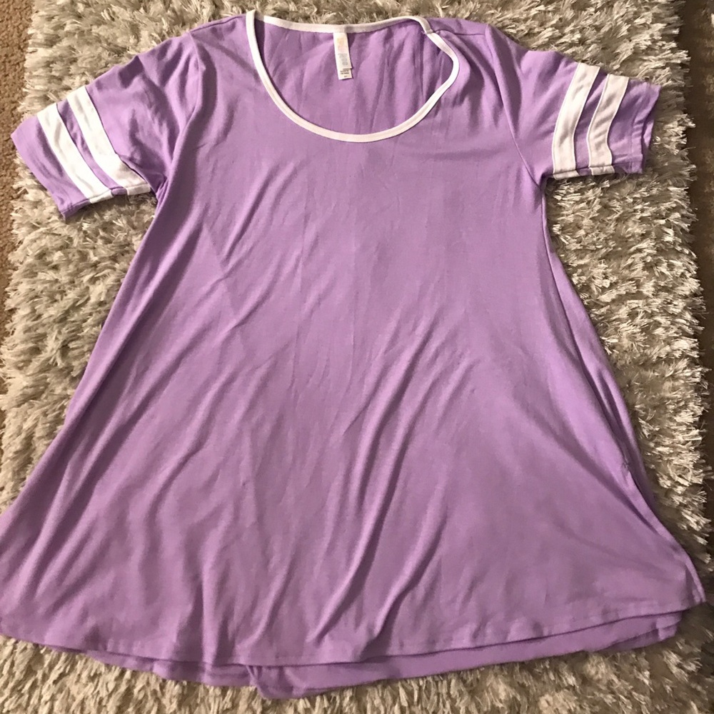 Purple Striped Perfect Tee