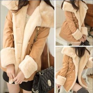Korean Fashion Tan Women's Coat
