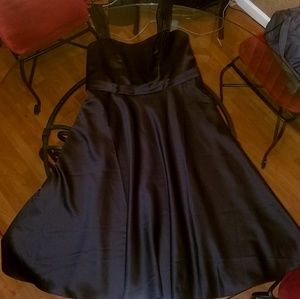 Black Tea Length A-Line Dress