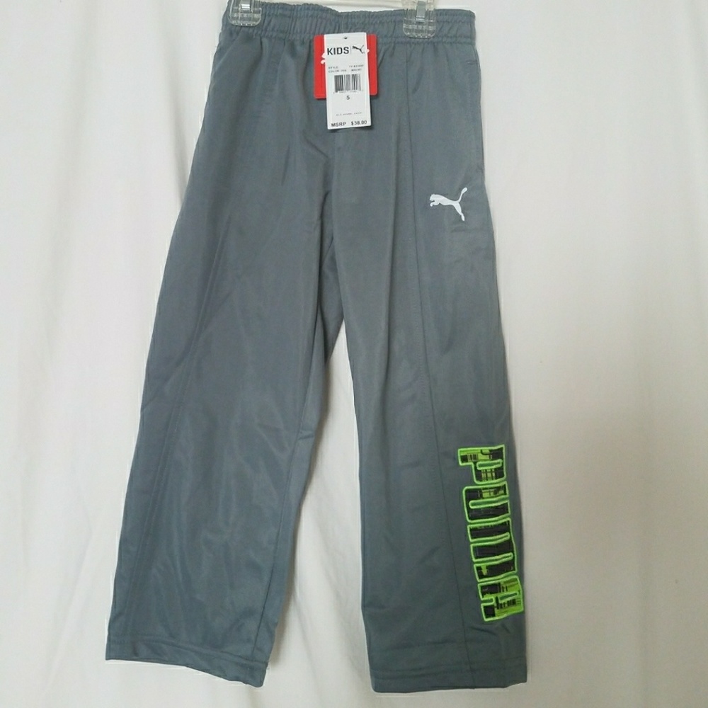 Boys Sz 5 Puma athletic pants - dark gray