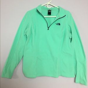 Mint green north face fleece