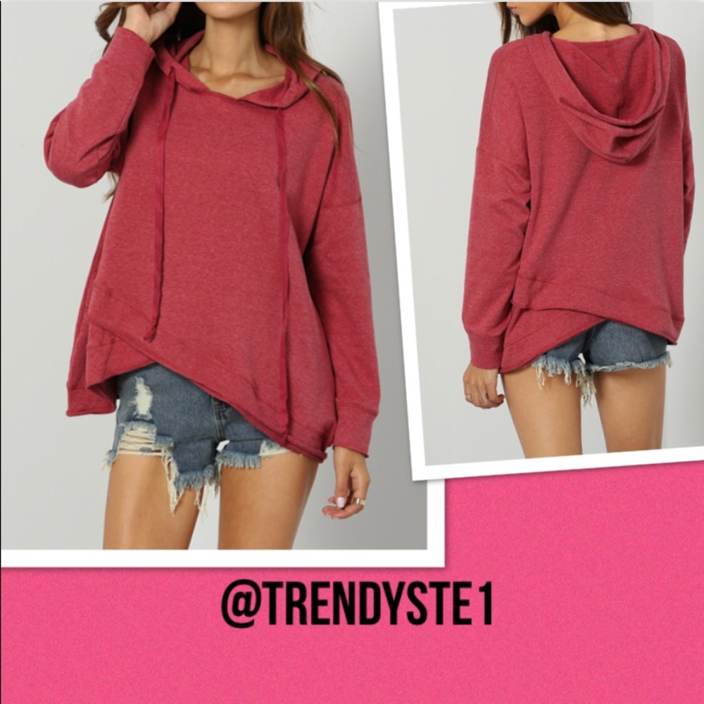 Trendy red hoodie