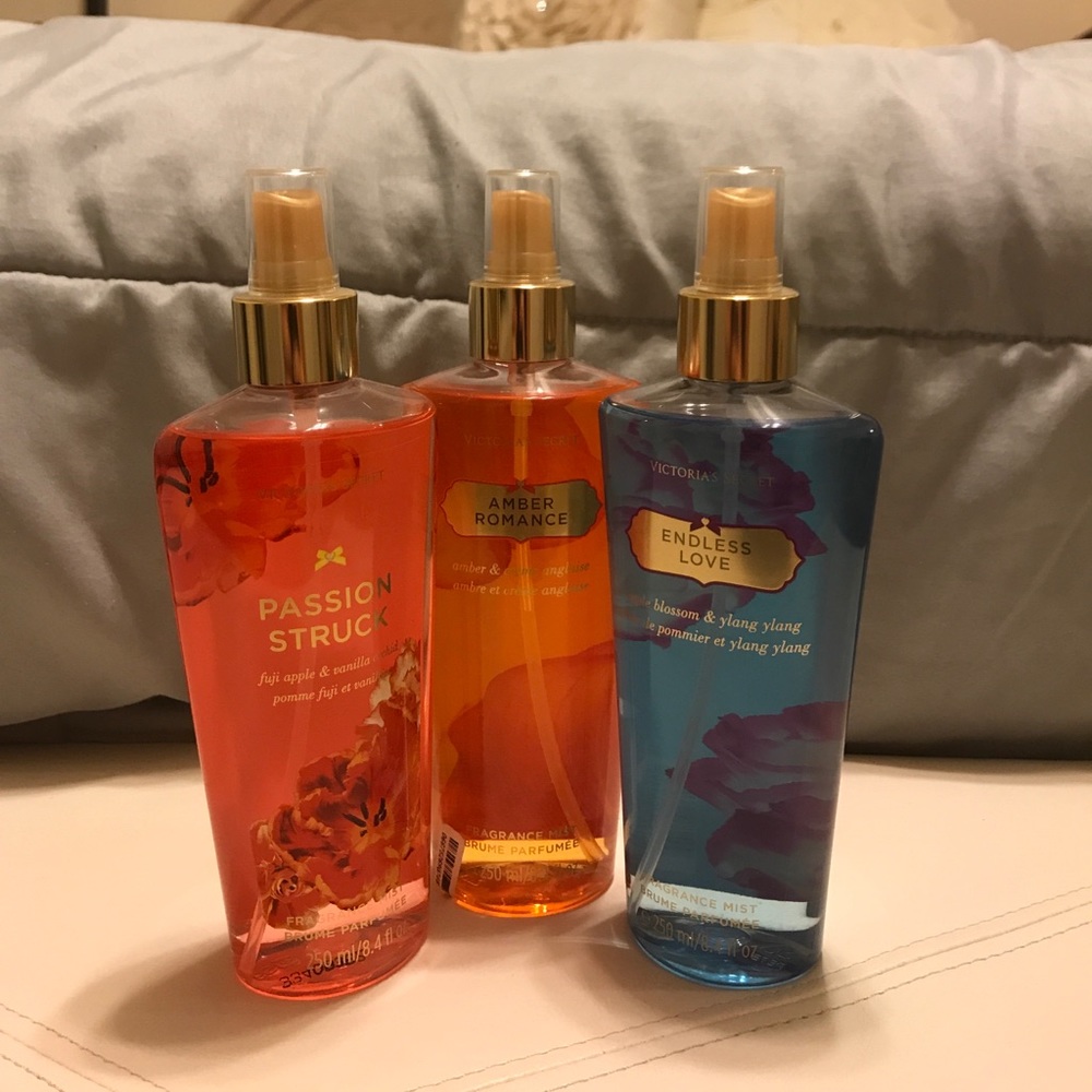 Three Victoria Secret Fragrance Mist