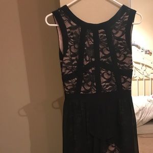 Black, gold and lace formal dress ✨