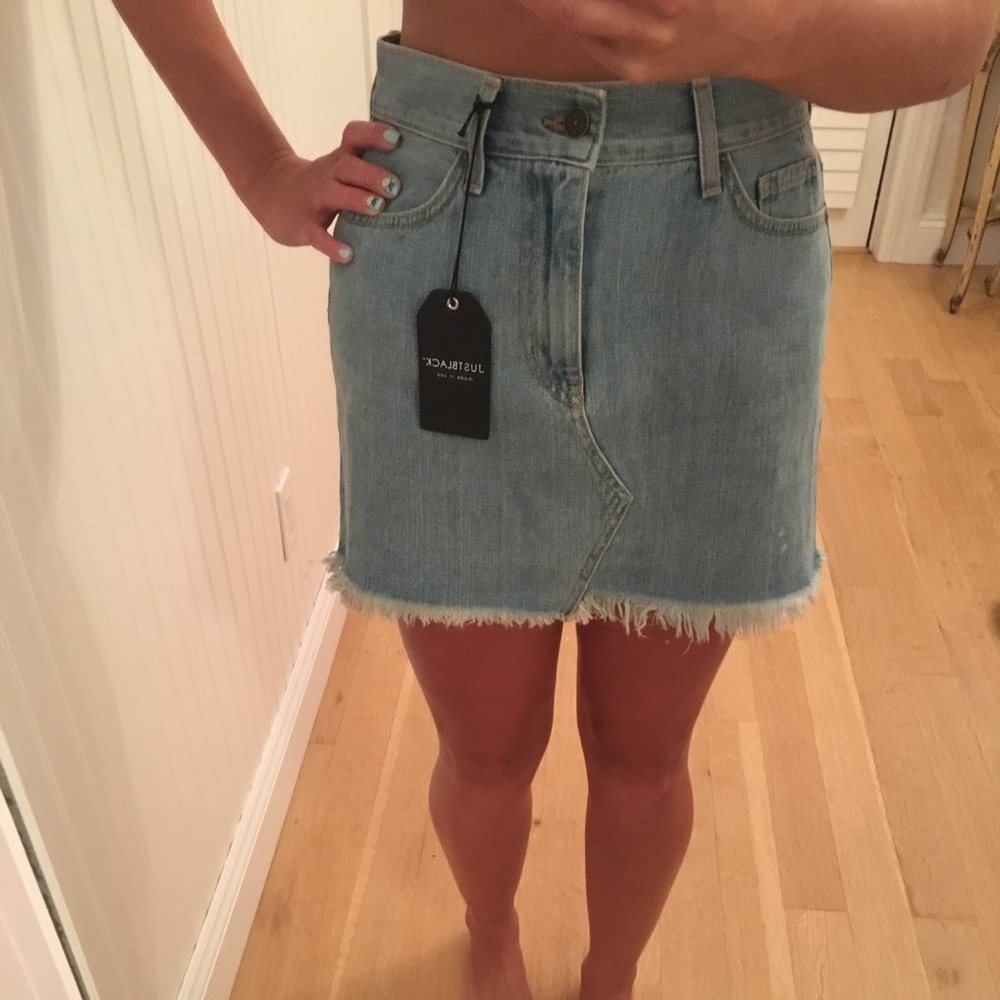 Just Black Denim Skirt NWT