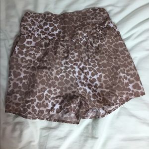 Cheetah print high waisted shorts