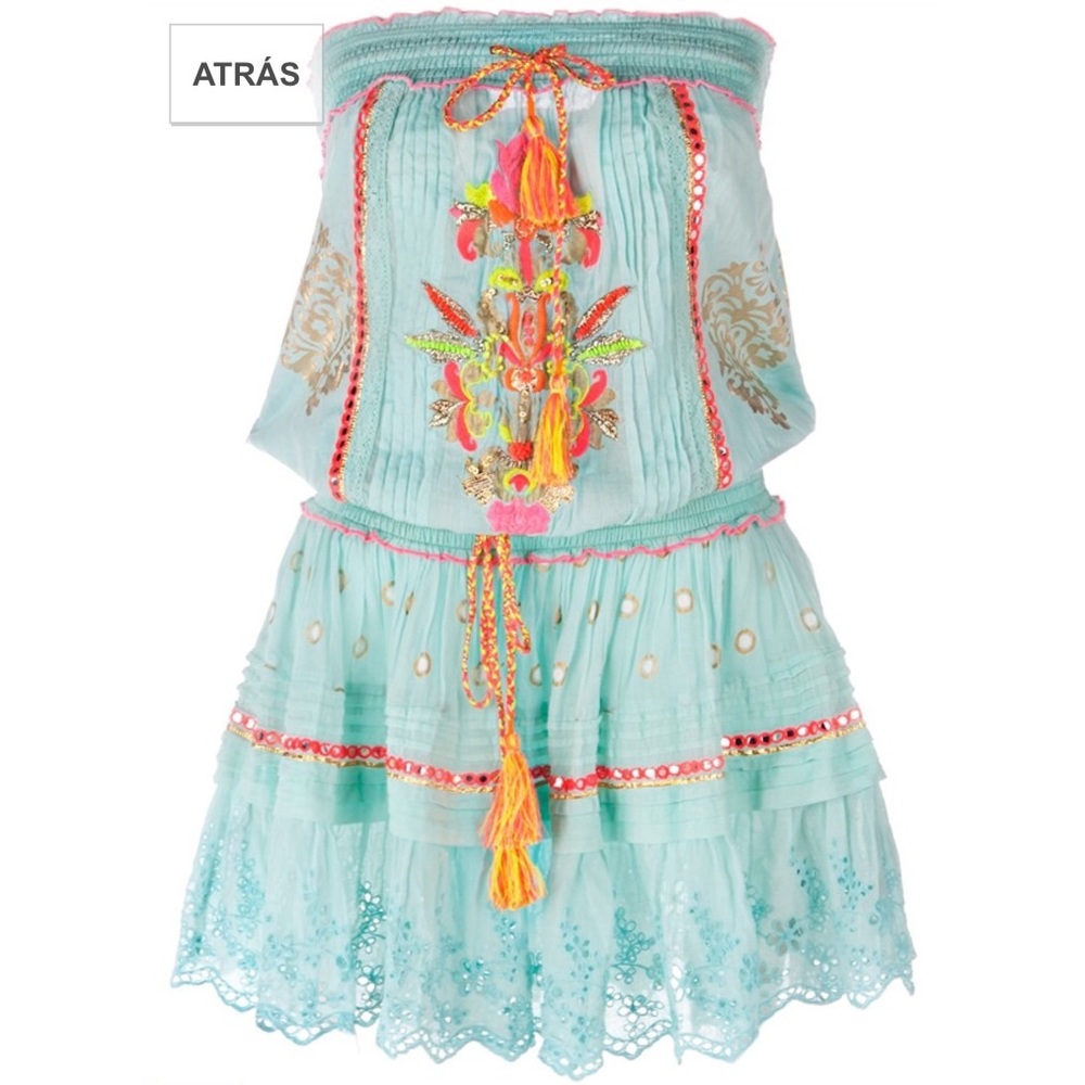 NEW Gado Gado Strapless Boho Beach Dress Sz L - Picture 1 of 3