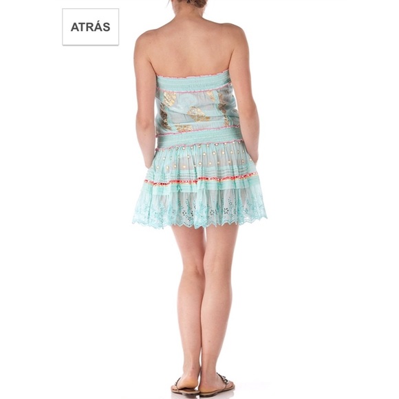 NEW Gado Gado Strapless Boho Beach Dress Sz L - Picture 3 of 3