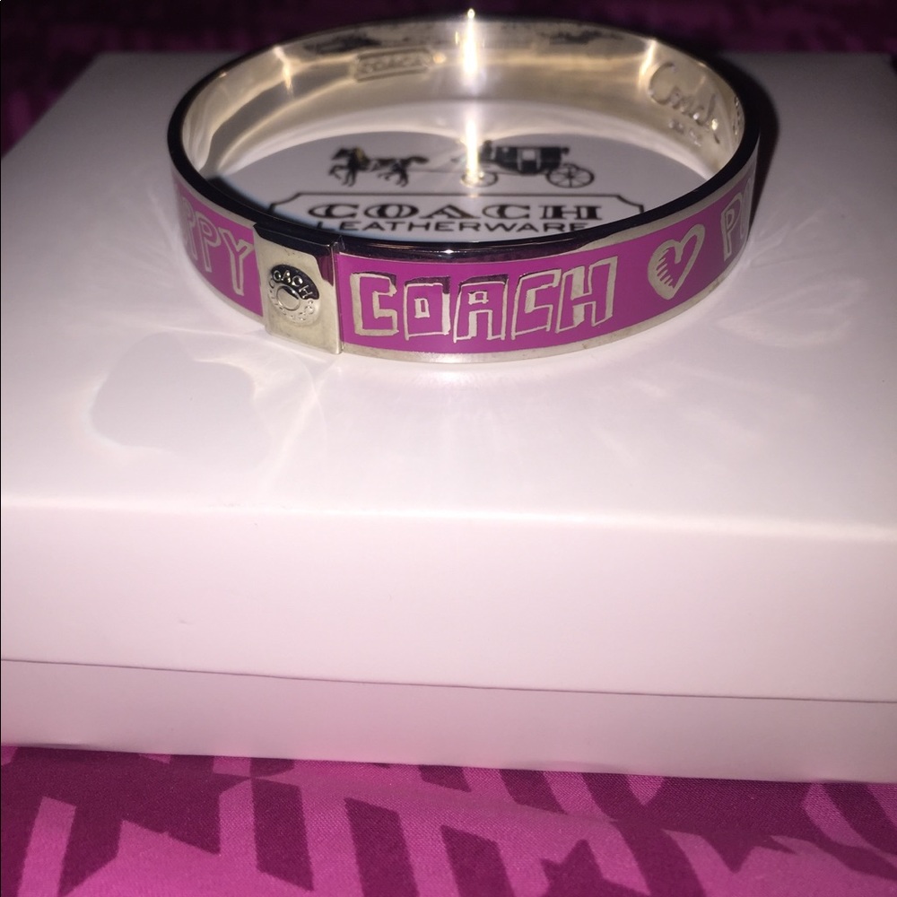 Purple Coach poppy bracelet