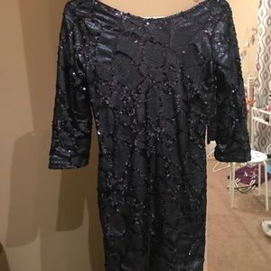 Sparkly blue cocktail dress