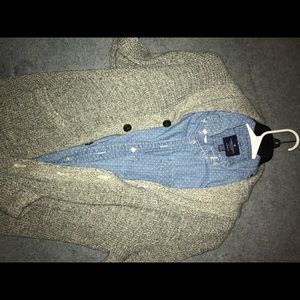 American Eagle Cardigan W/ Matching Button Down