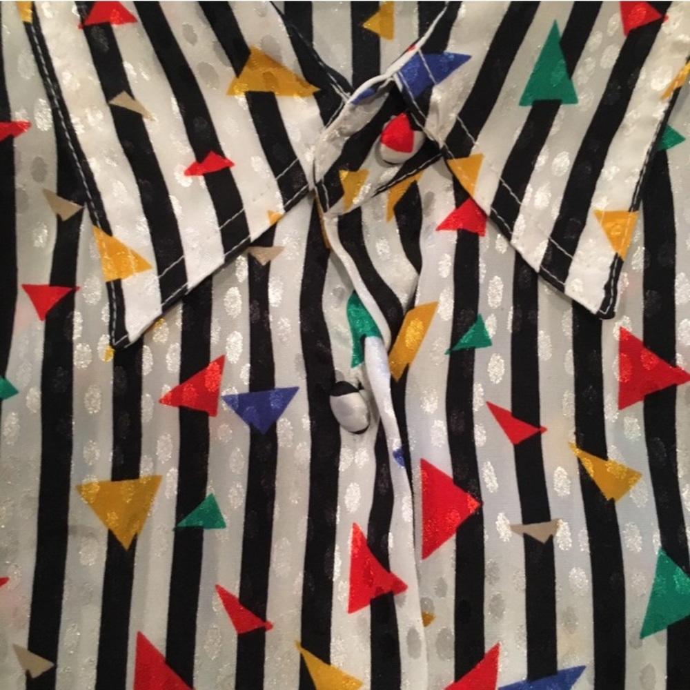 Colorful Shapes n Stripes Button up