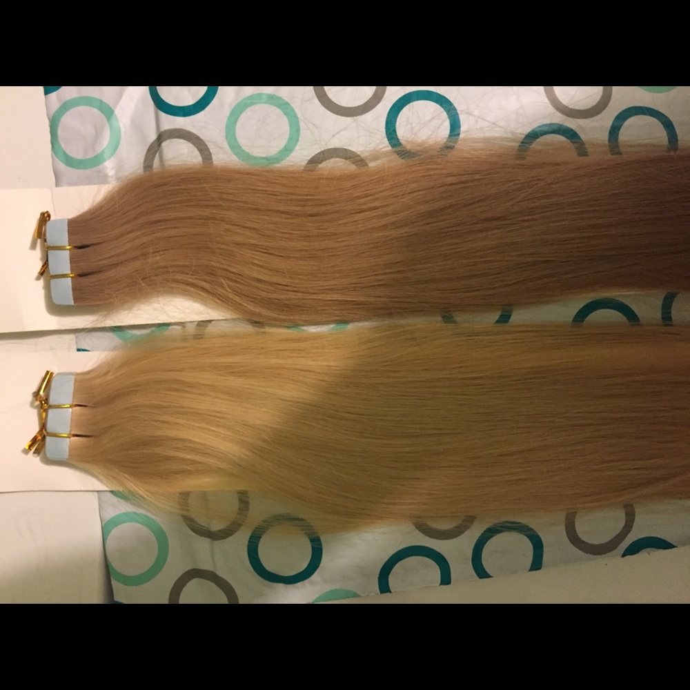 All color hair TAPE EXTENSIONS. 20-28 inches