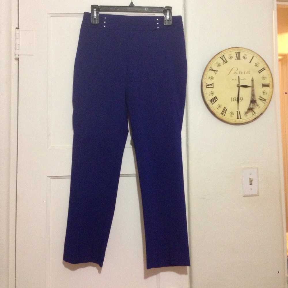 Blue ankle pants