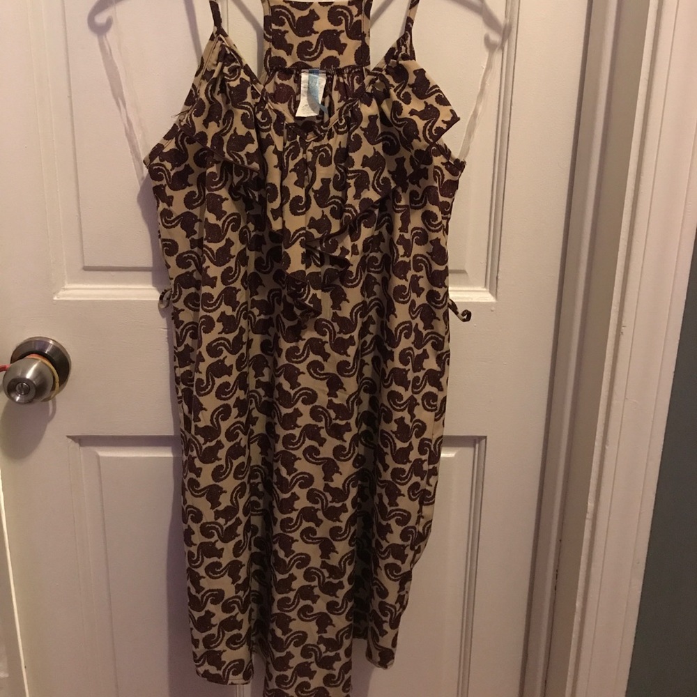 Squirrel patterned dress by moonlight