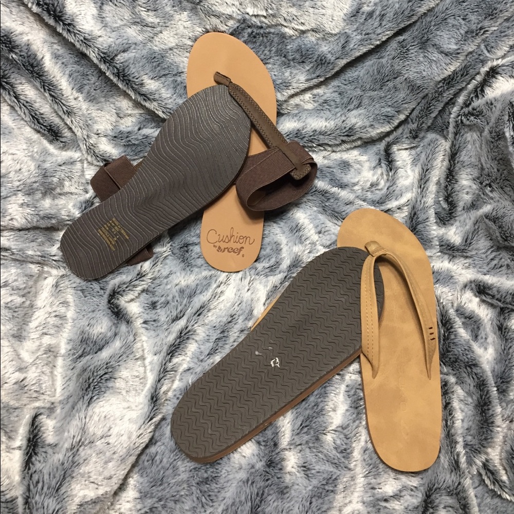 Reef cushion slippers and Oxide slippers