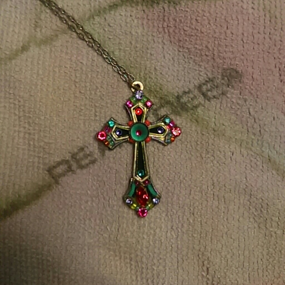 Firefly swarovski crystal cross