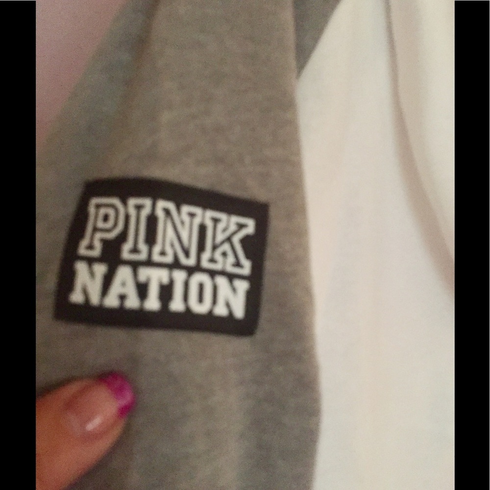 SALE!! NWT! PINK PINK NATION RAGLAN HOODIE - Picture 4 of 4