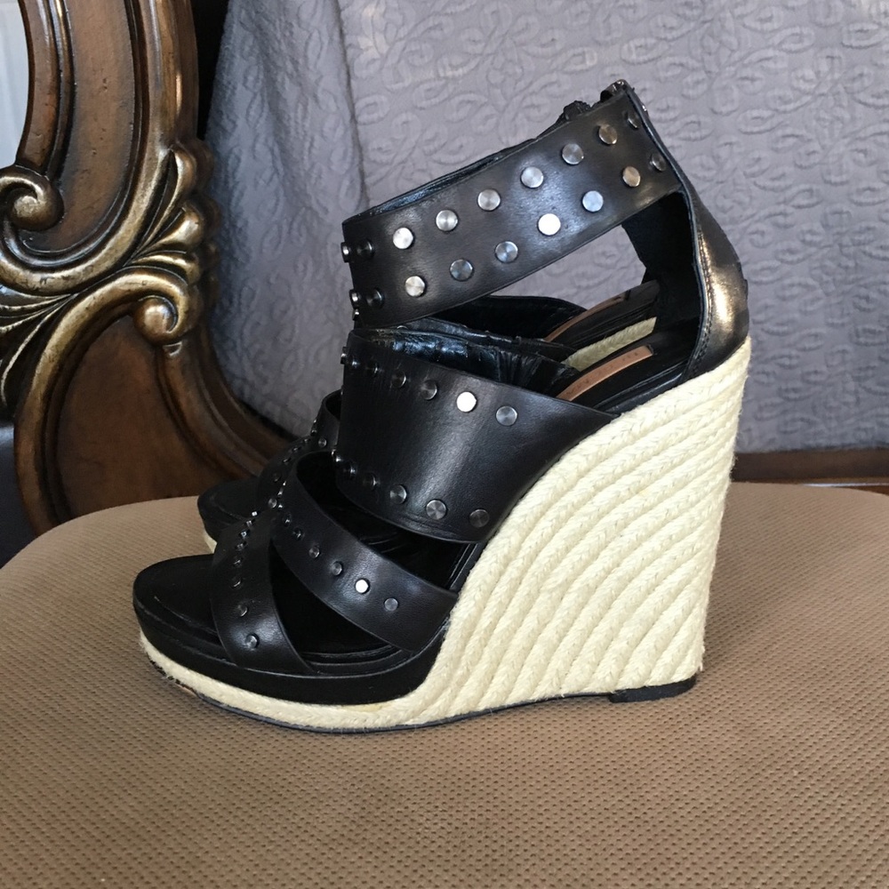BCBG Studded Wedges