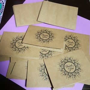 10 New "Thank You" Cards & Envelopes