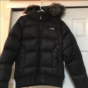 Women's black puffy North Face
