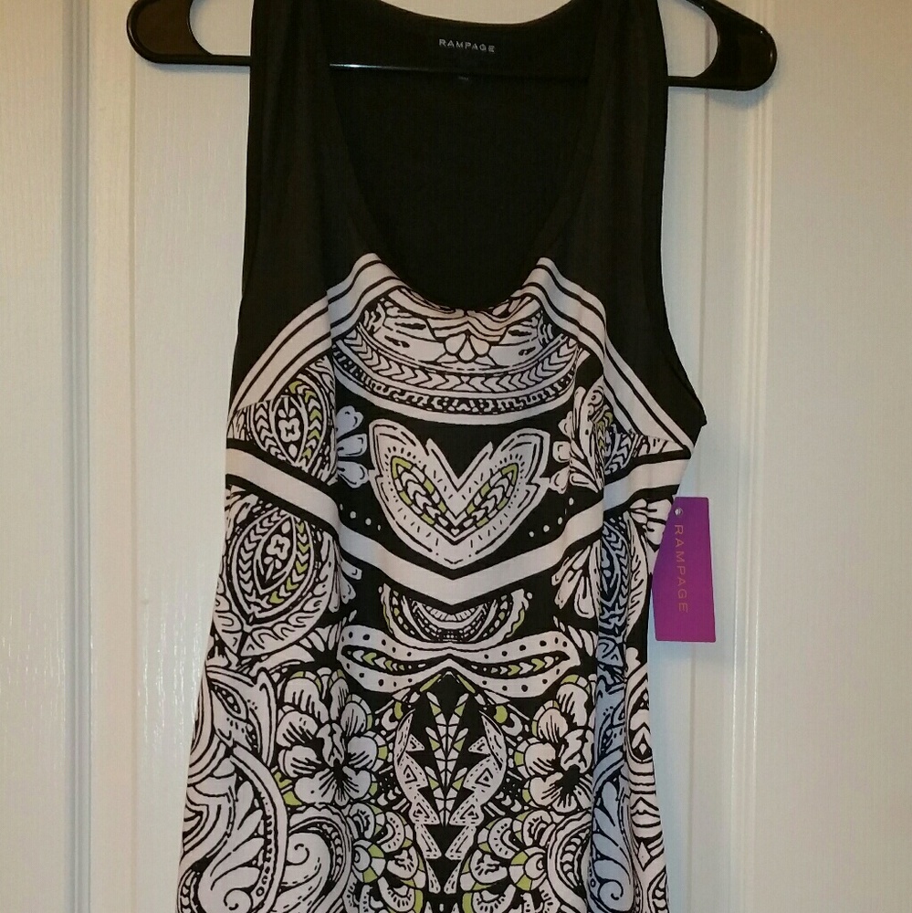 NWT Rampage size L cute dress with print