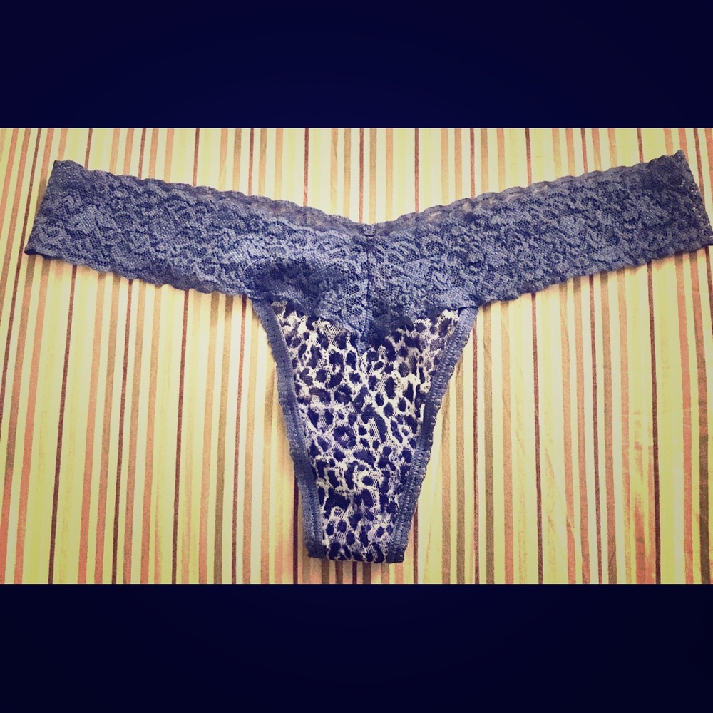 Victoria's Secret The Lacie Blue Leopard Thong