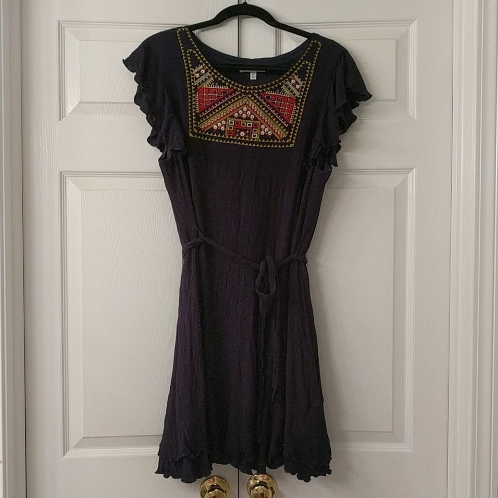 Embellished Navy Dress