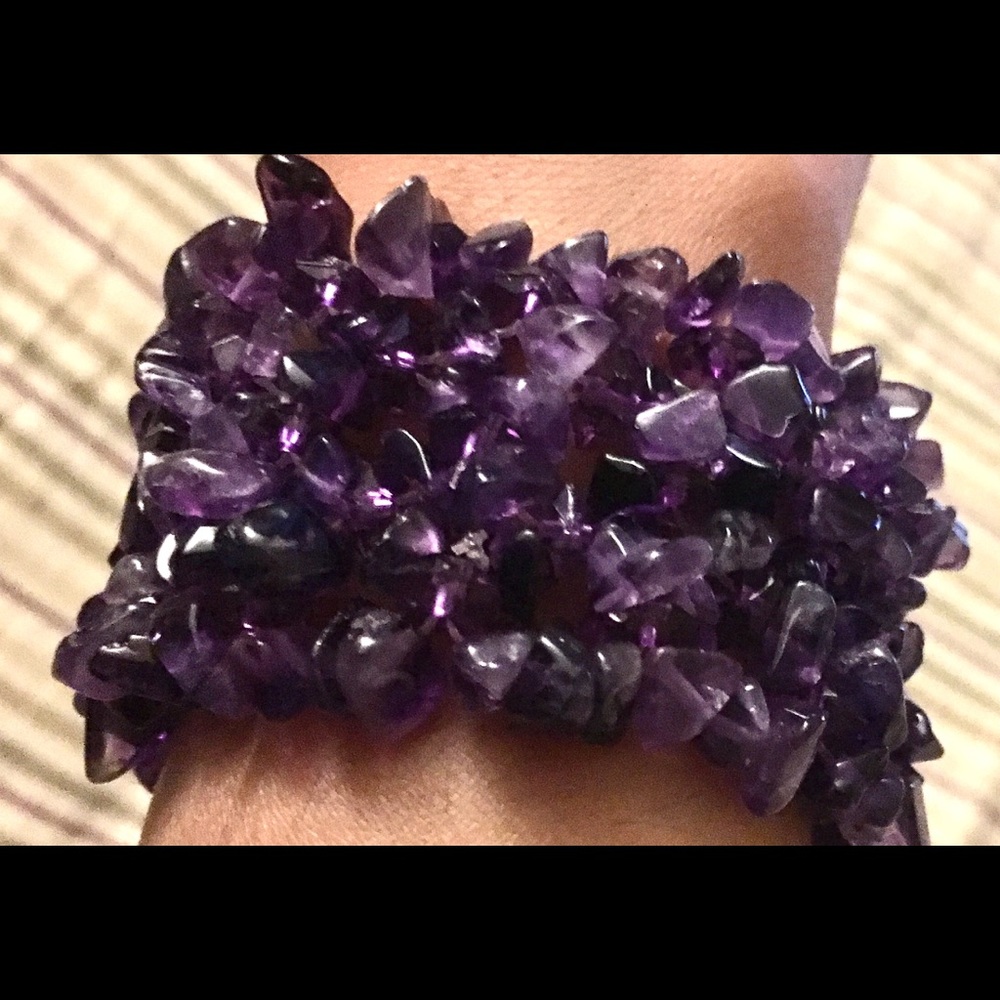Amazing like new Amethyst Stone Bracelet!