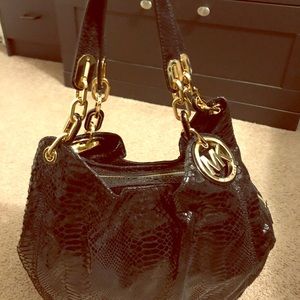 Micheal Kors Black Leather Bag