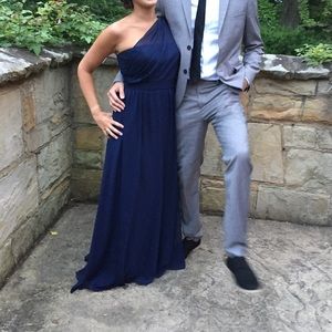 Navy chiffon Alfred Angelo dress. Two sizes!