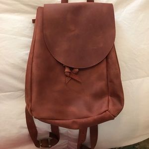 LEATHER BACKPACK- women's backpack