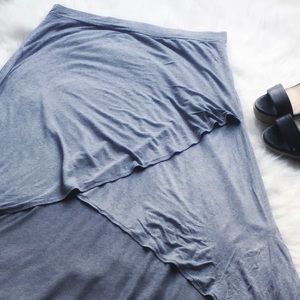 New York & Company Grey High Low Maxi Skirt 📦