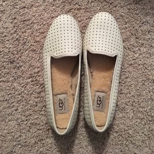 UGG studded white flats
