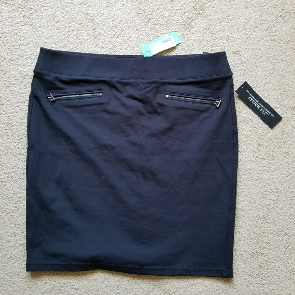 RARE navy stitch fix skirt by liverpool -12 L NWT - Picture 1 of 4