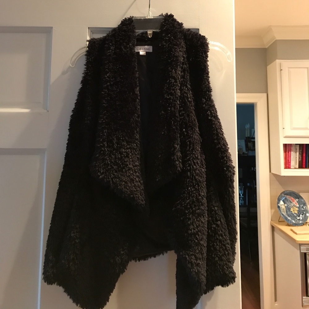 Calvin Klein faux-fur vest