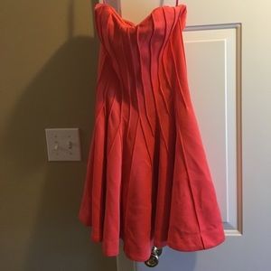 Betsey Johnson fit and flare bright pink dress