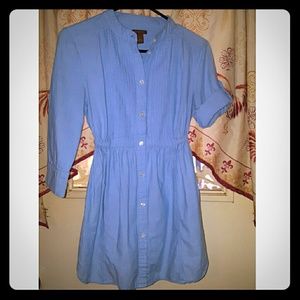 Button-down denim dress