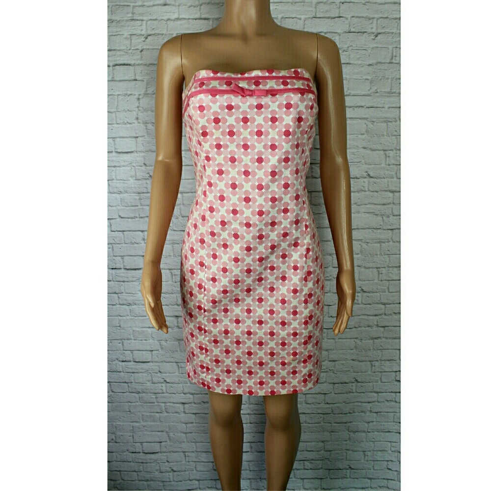 Robin Jordan Pink & White Polka dot Dress