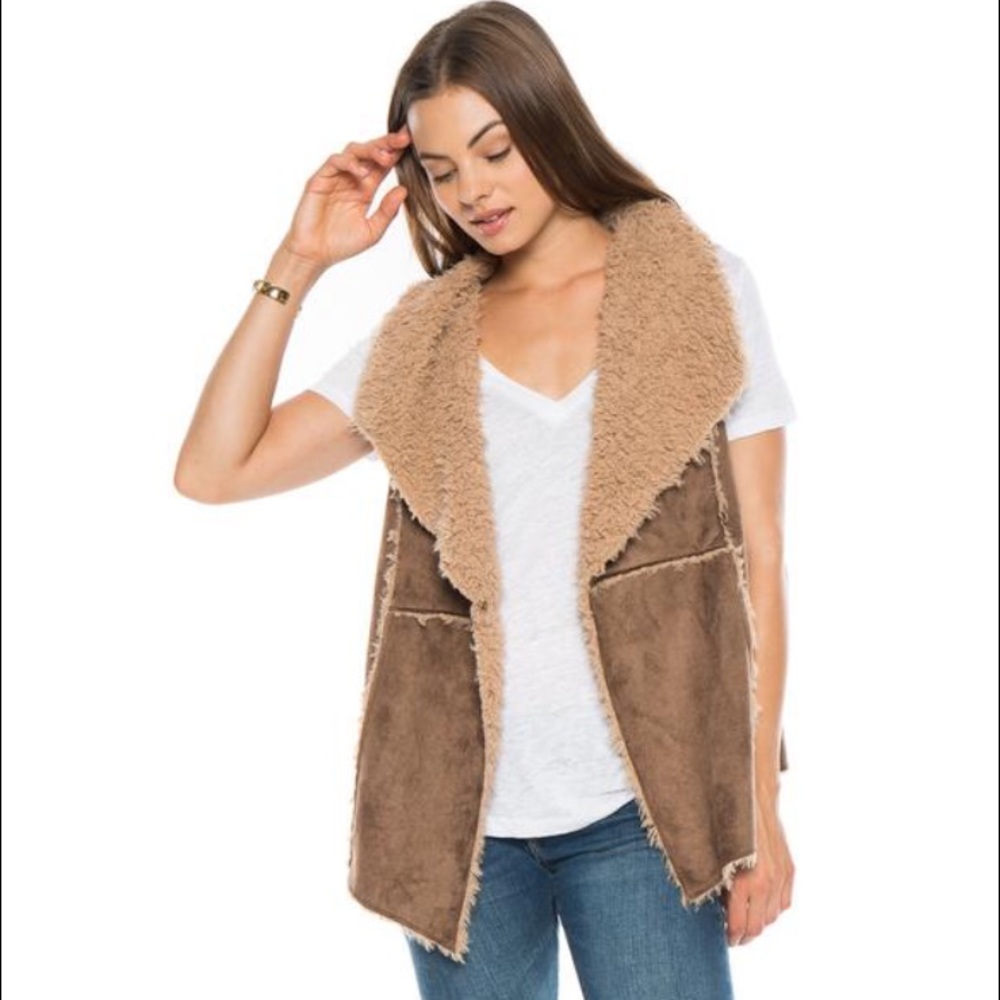 NWOT “dylan" by True Grit shaggy suede hookup vest