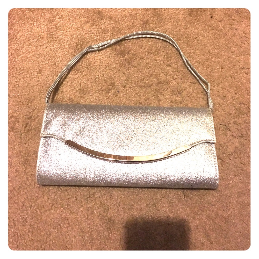 Sliver Glitter Clutch