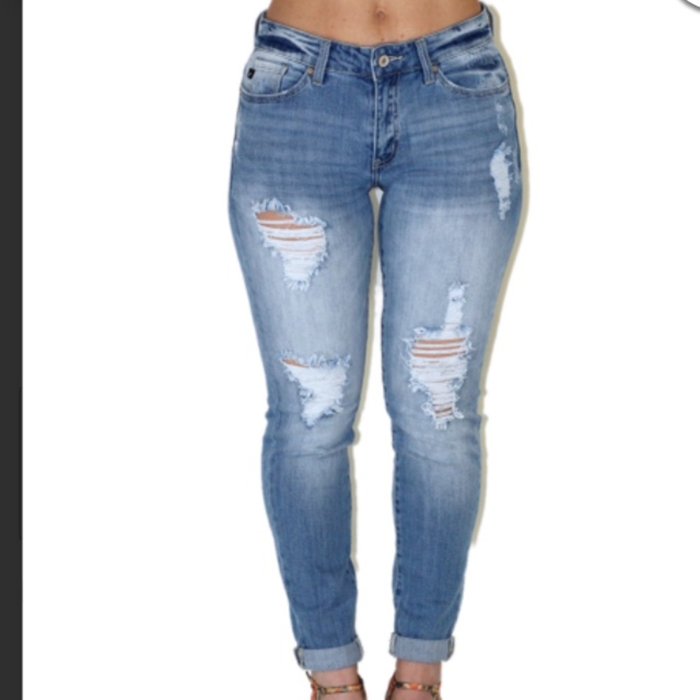 Light Wash Denim Skinny Jeans