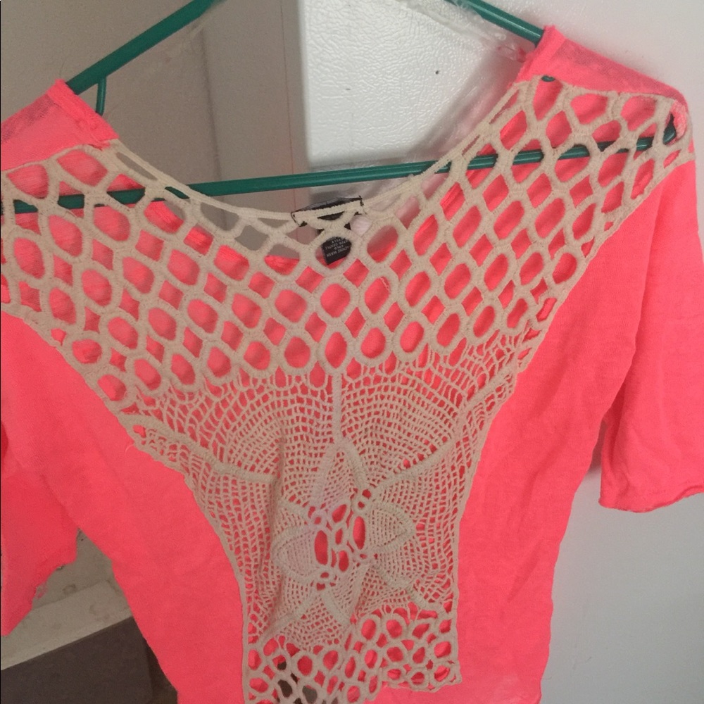 Hot Pink shirt with cool back details
