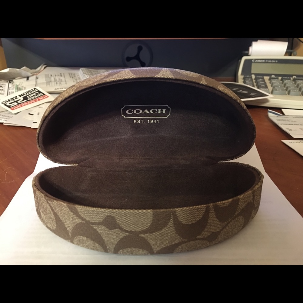 Coach large sunglasses case