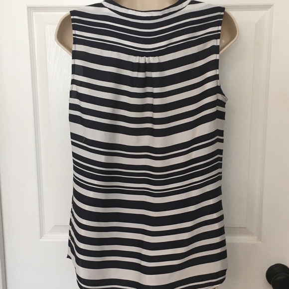 Banana Republic Navy Blue White Stripe Tunic Top M - Picture 5 of 6