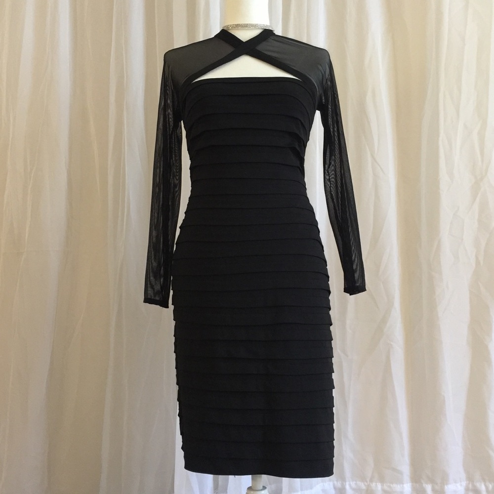 Tadashi Shoji Lace Sleeve Bodycon Dress
