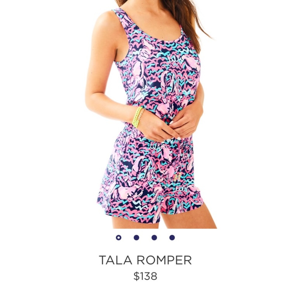 Lilly Pulitzer Romper Rare Lobstah Roll print - Picture 5 of 5