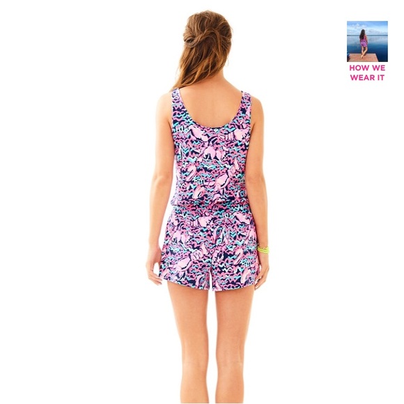 Lilly Pulitzer Romper Rare Lobstah Roll print - Picture 4 of 5